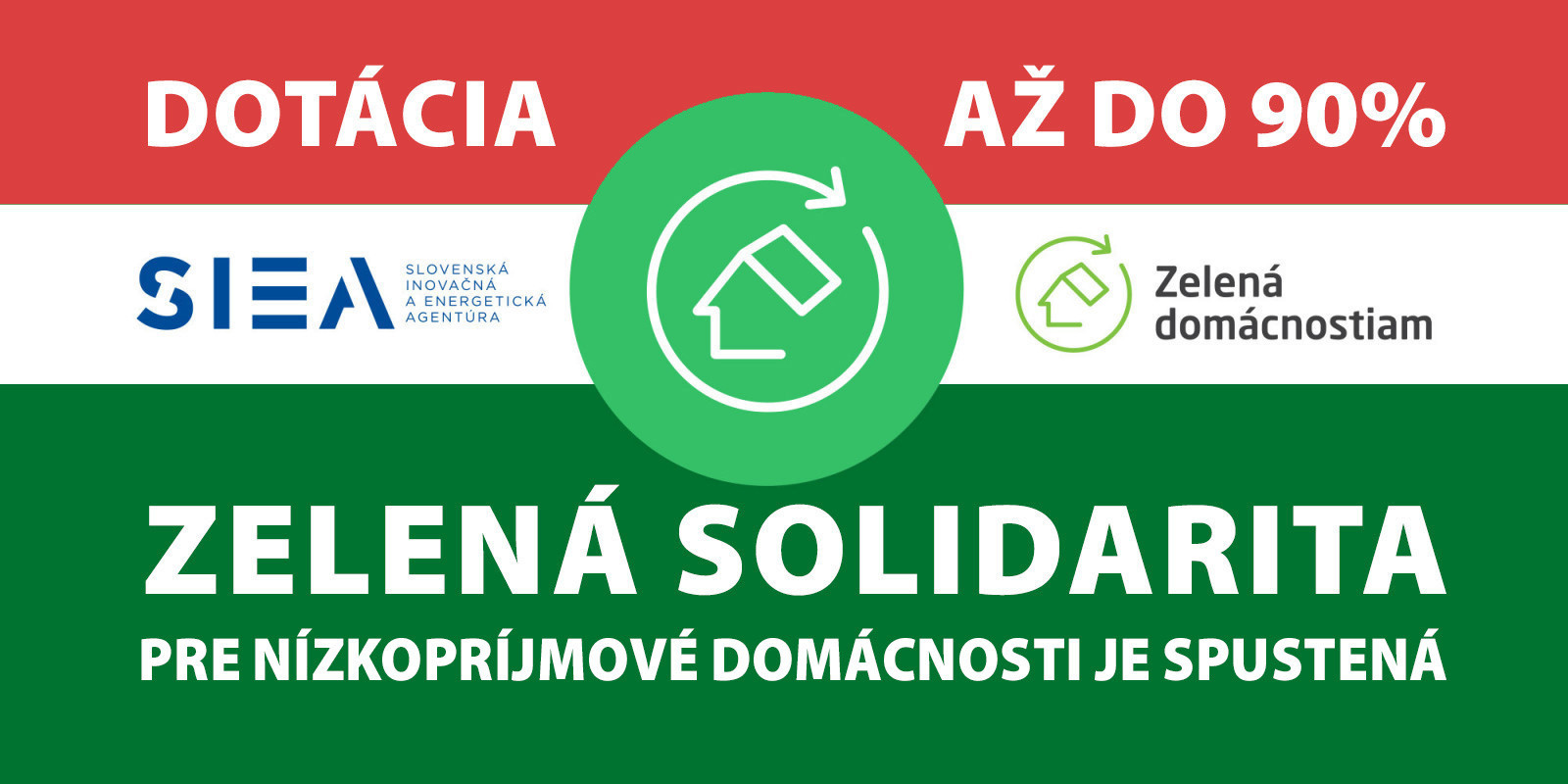 Zelená solidarita spustená - dotácia až do 90%